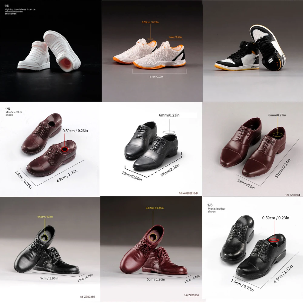 1 Pair 1/6 Scale Sneakers Cricket Shoes Leather Shoes Model Fit 12'' Male Soldier Action Figure Body Dolls Accessory
1 Pair 1/6 Scale Sneakers Cricket Shoes Leather Shoes Model Fit 12'' Male Soldier Action Figure Body Dolls Accessory