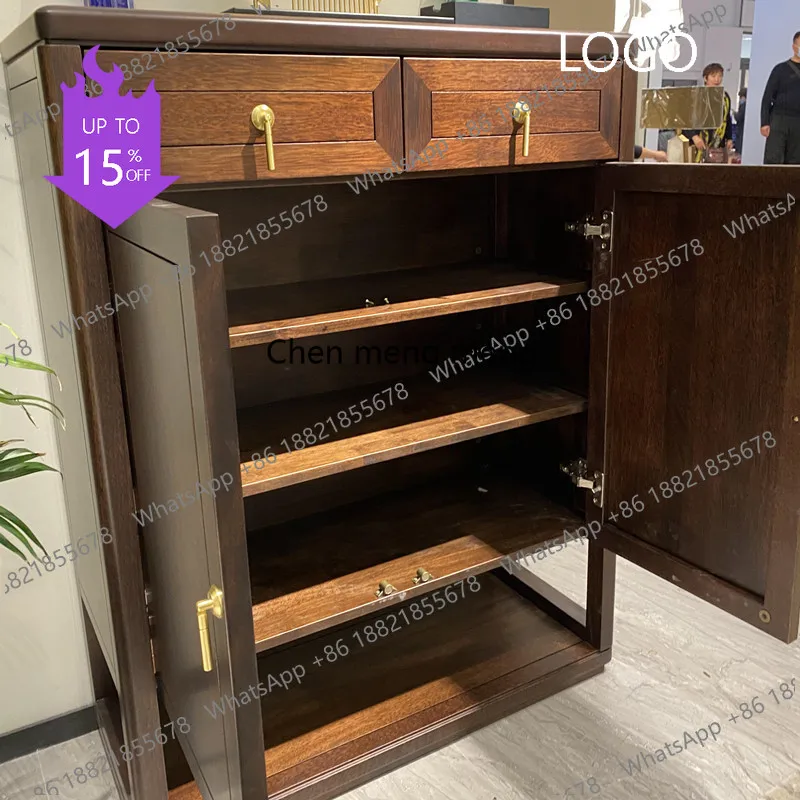 Q181 New Chinese-style solid wood shoe cabinet household balcony large-capacity storage locker ebony
Q181 New Chinese-style solid wood shoe cabinet household balcony large-capacity storage locker ebony