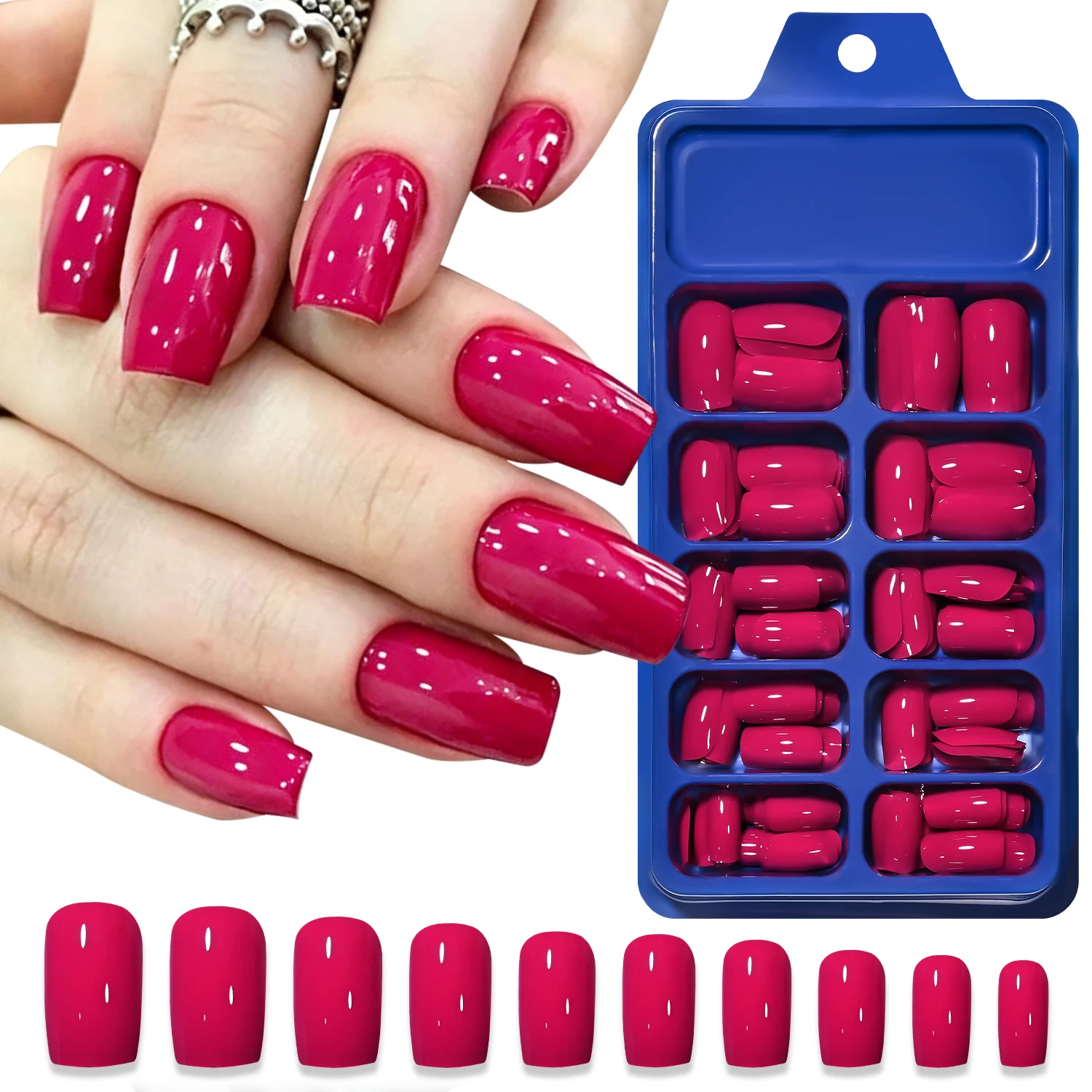 120Pcs Raspberry Pink Short Square False Nail Tips Summer Fresh Pink Acrylic Ballerina Press on Nails Full Cover FrenchFake Nail
120Pcs Raspberry Pink Short Square False Nail Tips Summer Fresh Pink Acrylic Ballerina Press on Nails Full Cover FrenchFake Nail