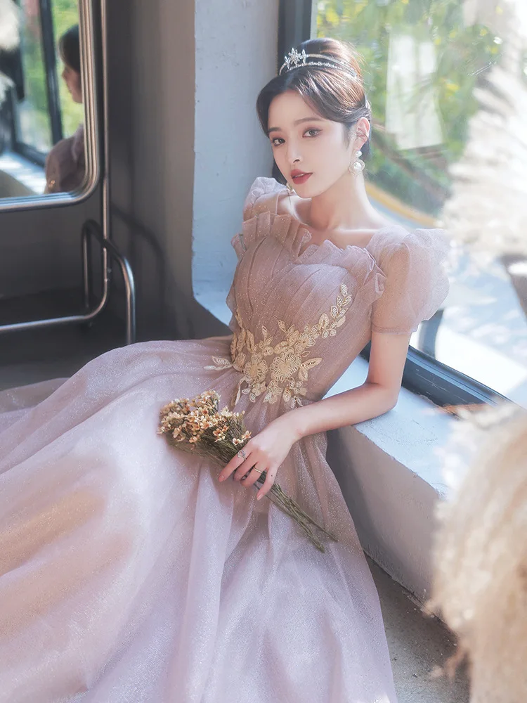 Elegant Pink Women Formal Dress Vintage Puff Sleeve Square Collar Evening Dresses 2022 New Arrival Female Banquet Party Gowns
Elegant Pink Women Formal Dress Vintage Puff Sleeve Square Collar Evening Dresses 2022 New Arrival Female Banquet Party Gowns