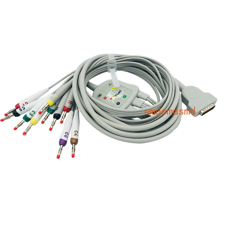 ECG / EKG cable Compatible for GE Marquette MAC 500 800 1100 1200st1600 2000 - DB15 10 leads
ECG / EKG cable Compatible for GE Marquette MAC 500 800 1100 1200st1600 2000 - DB15 10 leads