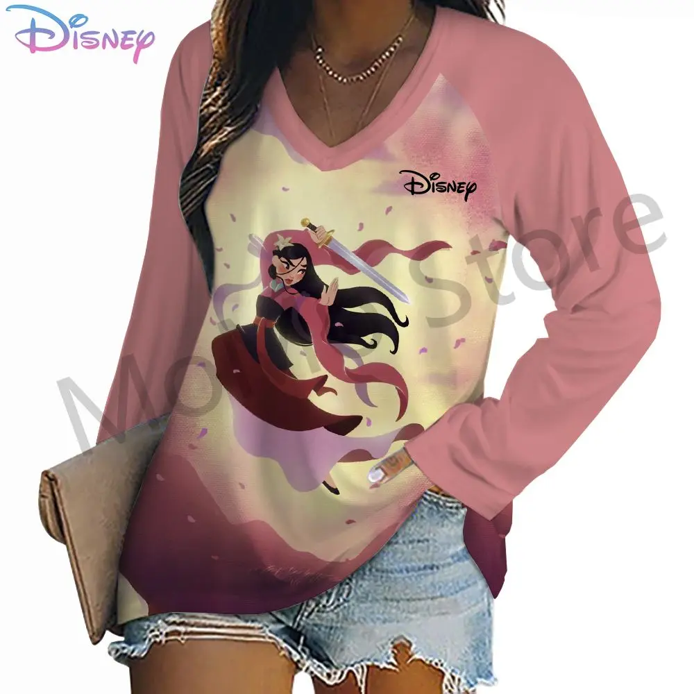 Disney Princess V Neck Women's Long Sleeves T-Shirt T-shirts 3D Print Y2k 2024 High Quality Tops Streetwear New S-3XL Lovely
Disney Princess V Neck Women's Long Sleeves T-Shirt T-shirts 3D Print Y2k 2024 High Quality Tops Streetwear New S-3XL Lovely