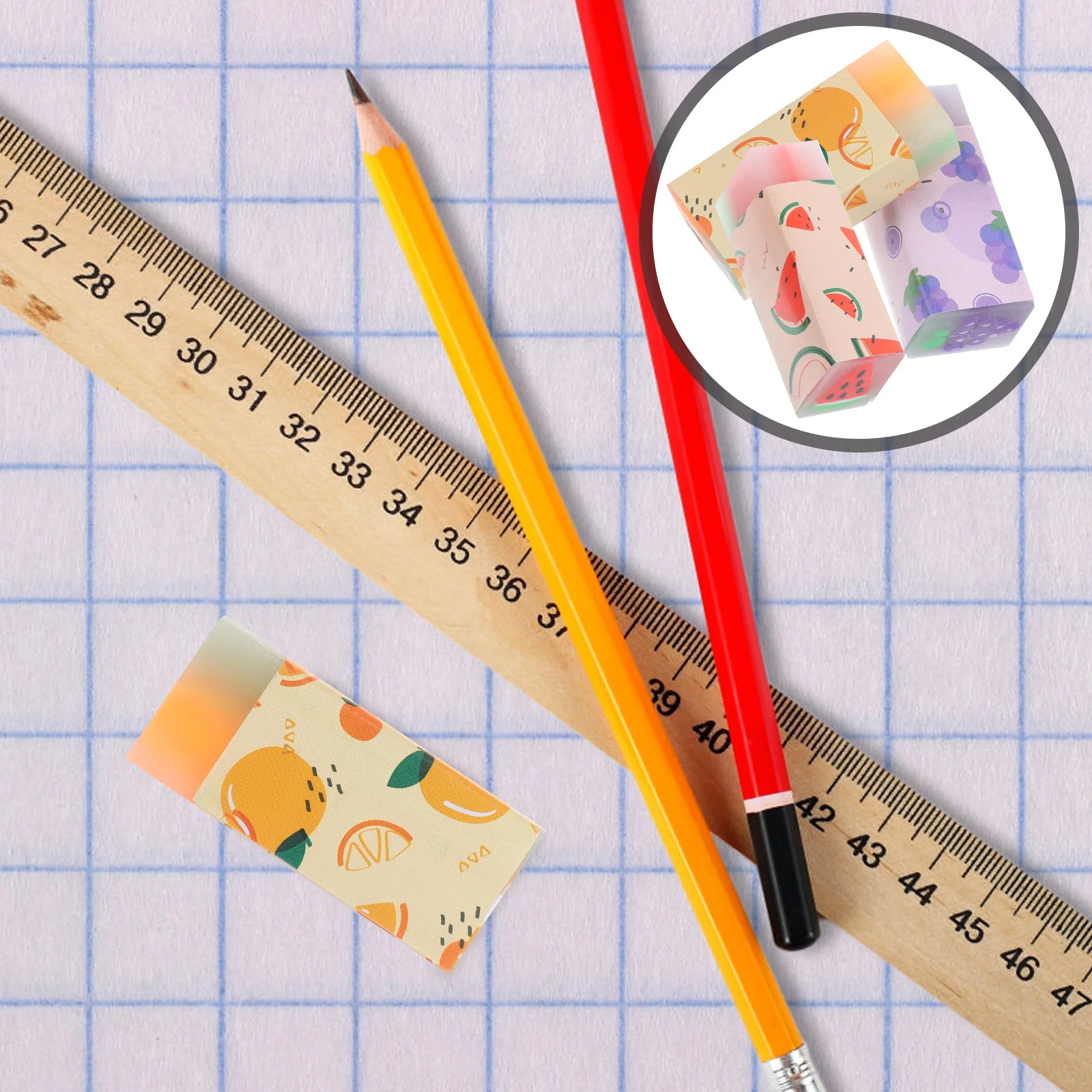 12pcs Shaped Erasers PVC Cute Kawaii Small Fruit Erasers School Supplies Lovely Prizes Students Novelty Pencil
12pcs Shaped Erasers PVC Cute Kawaii Small Fruit Erasers School Supplies Lovely Prizes Students Novelty Pencil