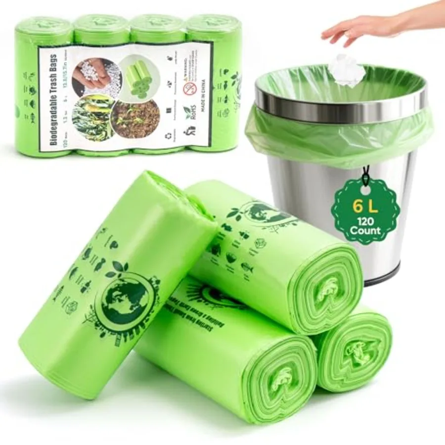 Food Waste Small Bin Bags: 3-6 Litre Compostable Caddy Bin Liners 120 Count Biodegradable Green Can Liner Compost Pedal Rubbish
Food Waste Small Bin Bags: 3-6 Litre Compostable Caddy Bin Liners 120 Count Biodegradable Green Can Liner Compost Pedal Rubbish