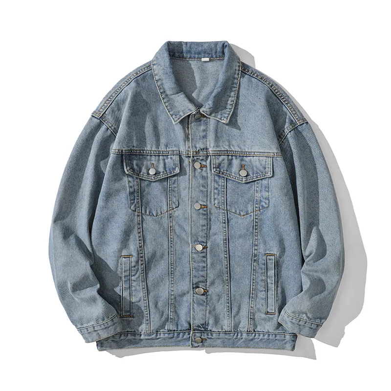 Loose Fit Men's Denim Jacket Spring Autumn American Style Retro Collared Workwear Jacket Couple's Turn-down Collar Jeans Coat
Loose Fit Men's Denim Jacket Spring Autumn American Style Retro Collared Workwear Jacket Couple's Turn-down Collar Jeans Coat