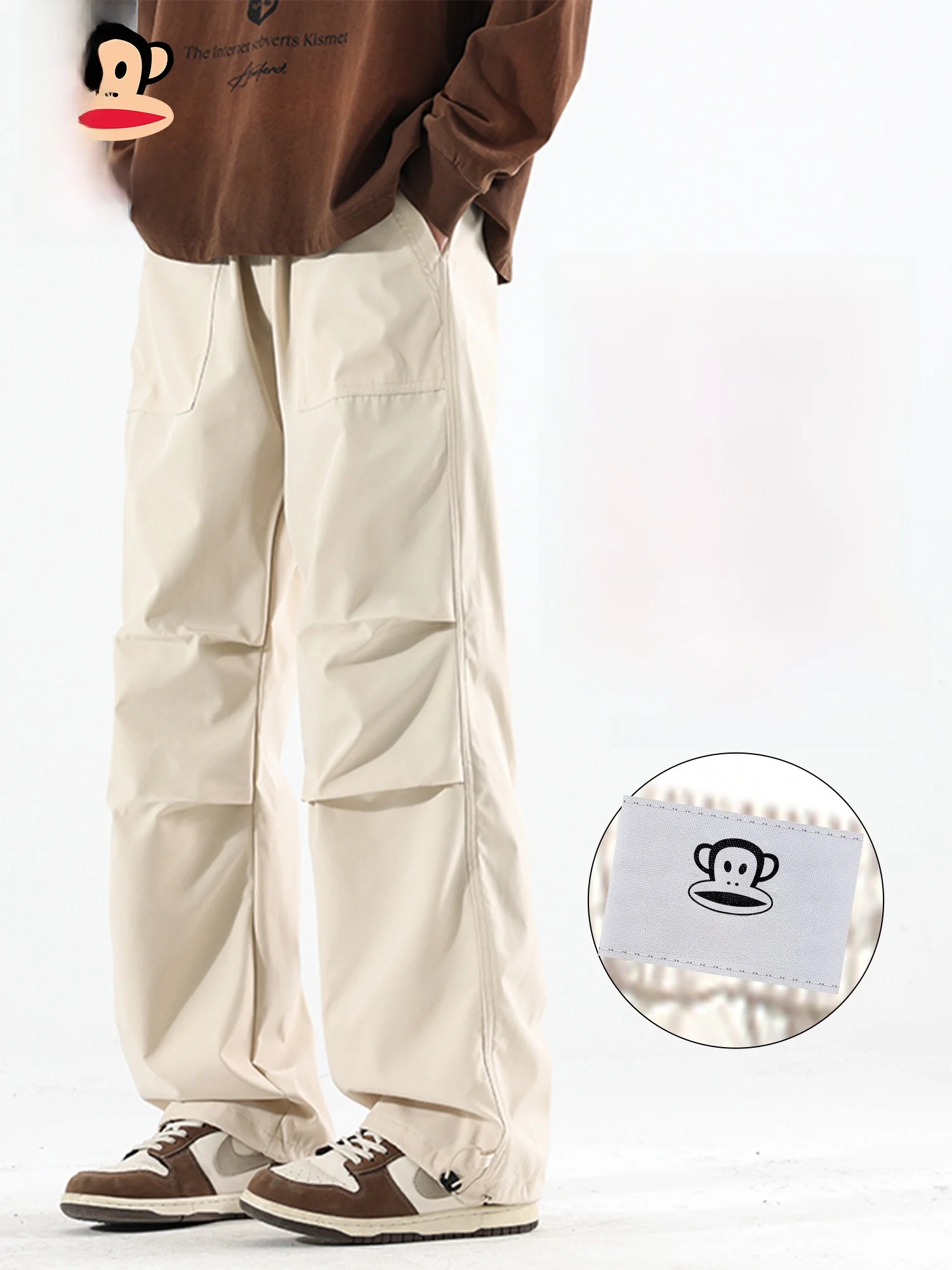 PaulFrank Spring American Sle Casual Pants Men's Outdoor Loose Trendy Straight Leg Trousers Paratrooper Pleated Loose Fit
PaulFrank Spring American Sle Casual Pants Men's Outdoor Loose Trendy Straight Leg Trousers Paratrooper Pleated Loose Fit