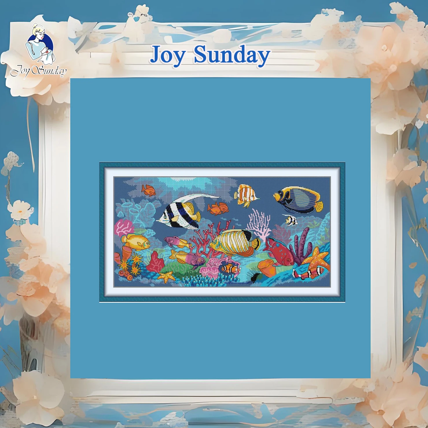 Joy Sunday Pre-printed Cross Stitch Kit Easy Pattern Aida Stamped Fabric Embroidery Set-Tropical Fish 9
Joy Sunday Pre-printed Cross Stitch Kit Easy Pattern Aida Stamped Fabric Embroidery Set-Tropical Fish 9