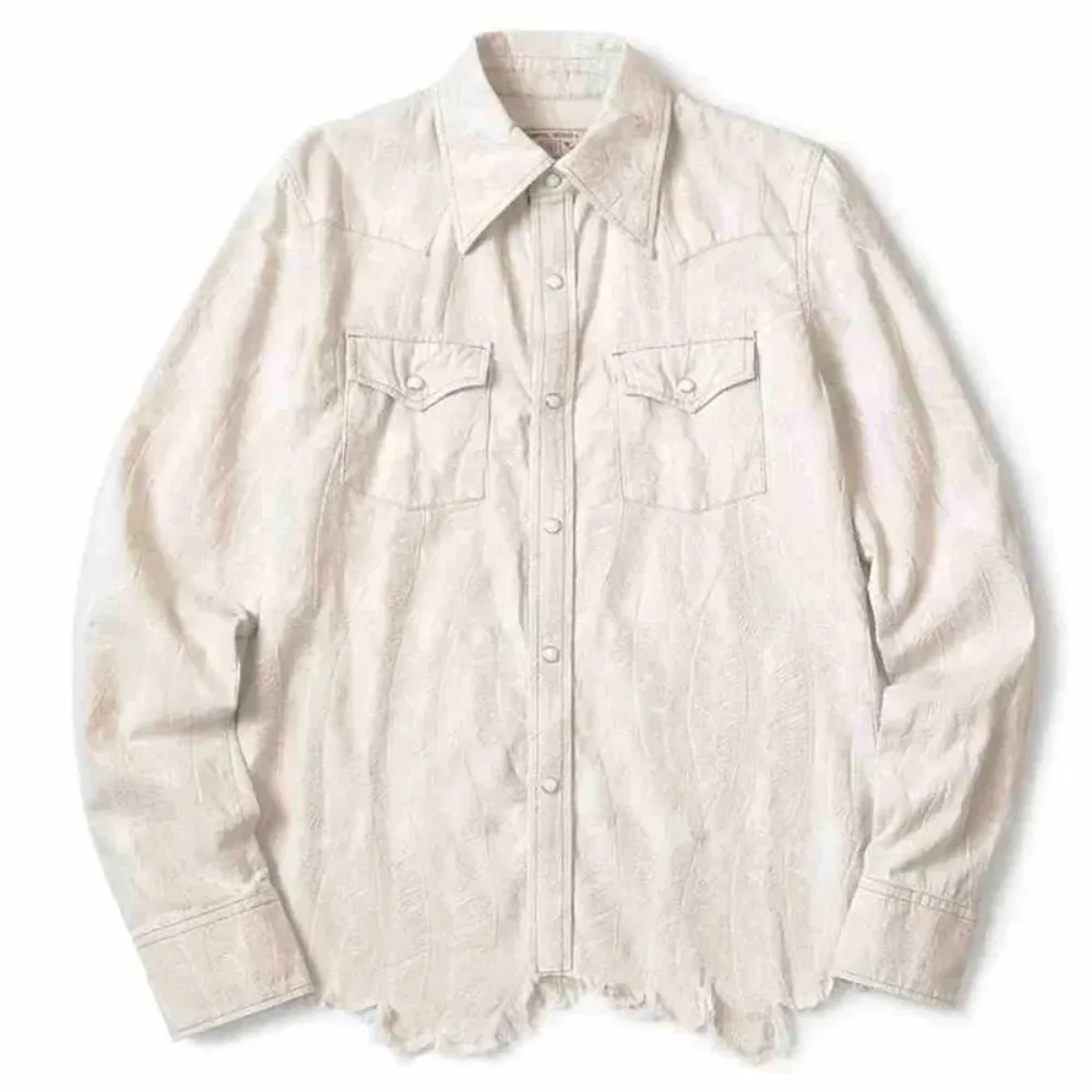 24AW KAPITAL Hirata Japanese Retro Casual Feather Embroidered White Denim Loose Long Sleeved Shirt for Men
24AW KAPITAL Hirata Japanese Retro Casual Feather Embroidered White Denim Loose Long Sleeved Shirt for Men