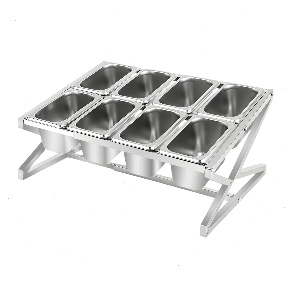 8 Grid Spice Rack, Double Layer, Triangle Stainless Steel Shelf, Heavy Duty Organizer, Kitchen Seasoning Storage, Durable Corrosion Proof, Stable for Fruit Vegetable Container
8 Grid Spice Rack, Double Layer, Triangle Stainless Steel Shelf, Heavy Duty Organizer, Kitchen Seasoning Storage, Durable Corrosion Proof, Stable for Fruit Vegetable Container