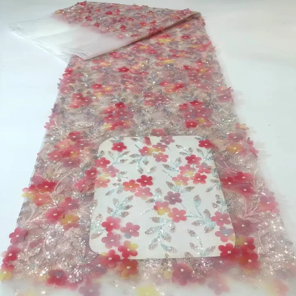 African Bridal Lace Fabric with 3D Embroidery High Quality French Tulle for Wedding Groom Nigerian Style
African Bridal Lace Fabric with 3D Embroidery High Quality French Tulle for Wedding Groom Nigerian Style