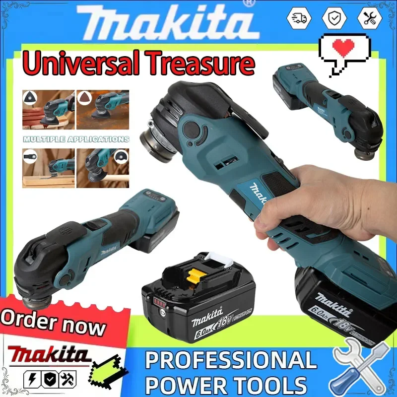 Бесщеточный осциллирующий многофункциональный инструмент Makita для электропилы 18В с насадками-триммером/лопаткой/инструментом для резки древесины
Бесщеточный осциллирующий многофункциональный инструмент Makita для электропилы 18В с насадками-триммером/лопаткой/инструментом для резки древесины