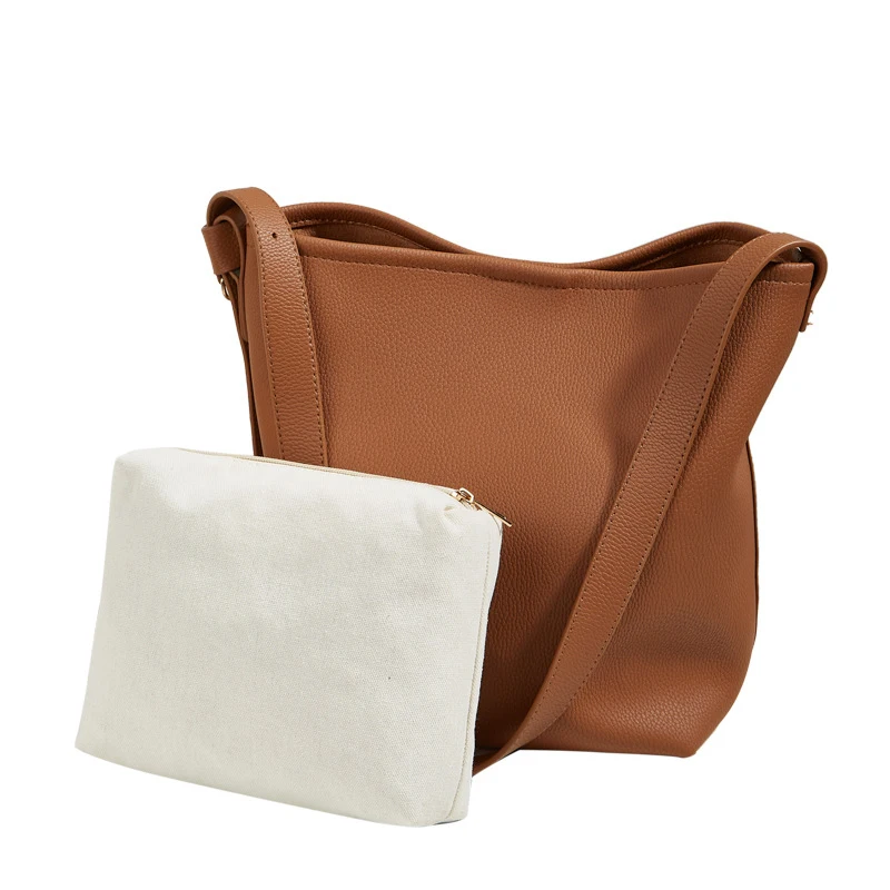 Women's Brown Bucket Bag Soft PU Leather with Pouch Daily Commuter Shoulder Purse
Women's Brown Bucket Bag Soft PU Leather with Pouch Daily Commuter Shoulder Purse