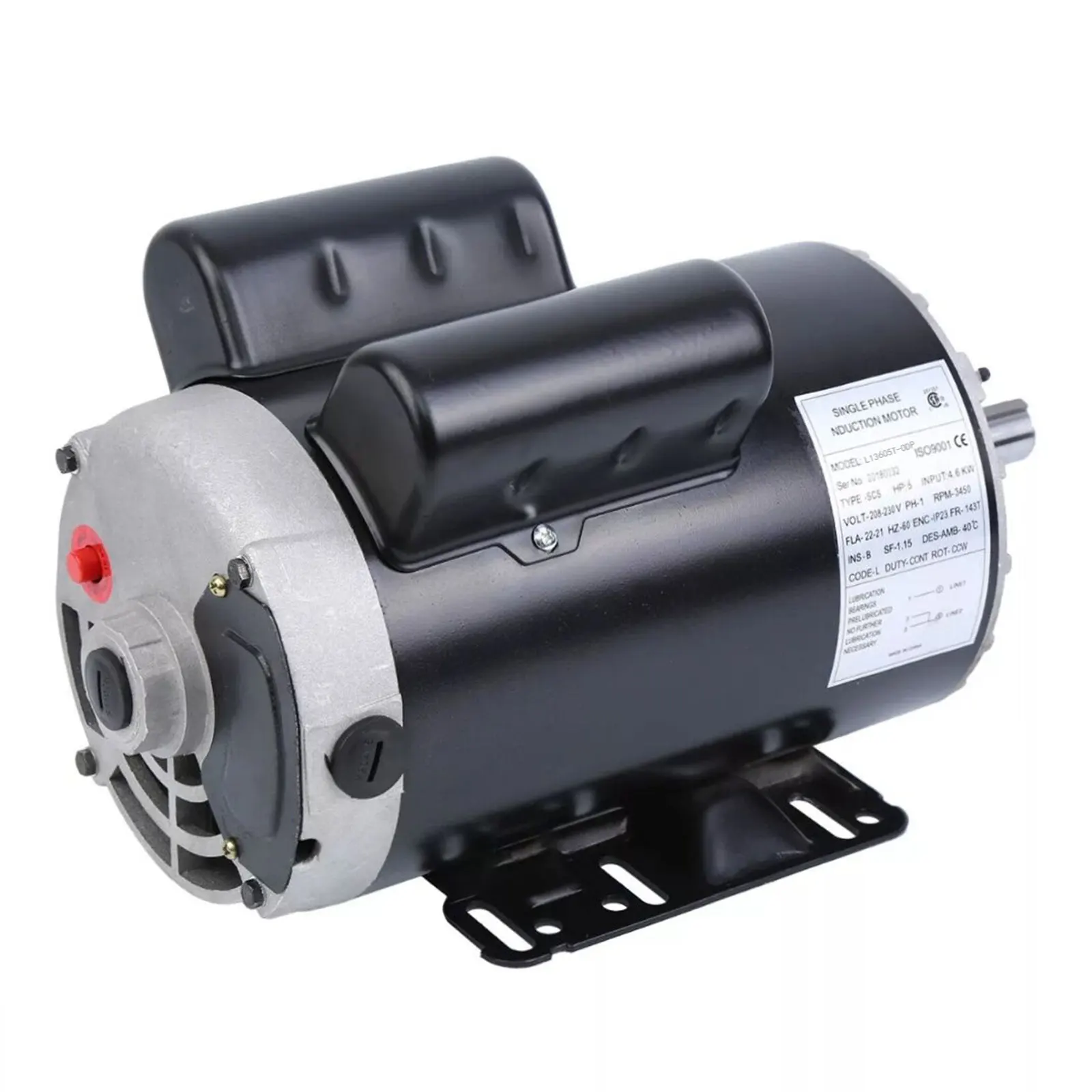 5HP Compressor Duty Electric Motor 1 Phase 143/5T Frame 3450RPM 7/8" Shaft 230V 60Hz
5HP Compressor Duty Electric Motor 1 Phase 143/5T Frame 3450RPM 7/8" Shaft 230V 60Hz