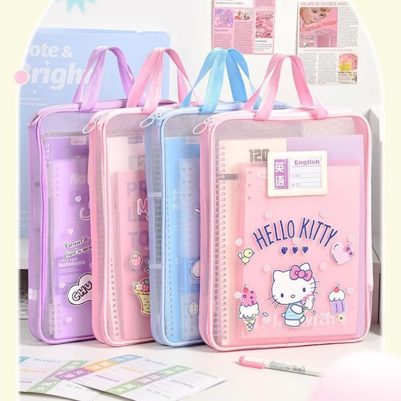 Sanrio Kuromi Handheld File Bag Large Capacity Hellokitty Zipper Pouch Subject Classification Test Paper Cute Document Organizer
Sanrio Kuromi Handheld File Bag Large Capacity Hellokitty Zipper Pouch Subject Classification Test Paper Cute Document Organizer