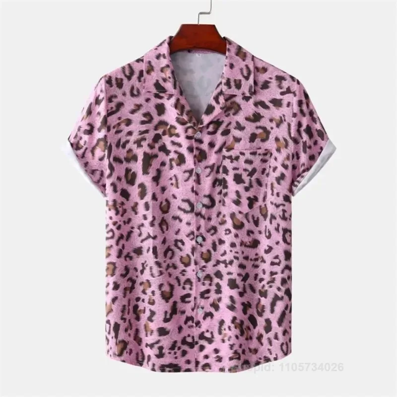 Summer 3D Leopard Print Shirts For Men Clothes Casual Vacation Short Sleeve Streetwear Button Clothing Mens Lapel BloTee
Summer 3D Leopard Print Shirts For Men Clothes Casual Vacation Short Sleeve Streetwear Button Clothing Mens Lapel BloTee