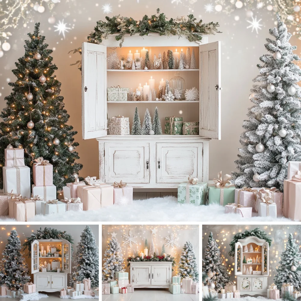 Winter Christmas Photo Background White Wooden Cabinet Flocked Pine Tree Candle Gift Kids Holiday Studio Shooting Decor Backdrop
Winter Christmas Photo Background White Wooden Cabinet Flocked Pine Tree Candle Gift Kids Holiday Studio Shooting Decor Backdrop