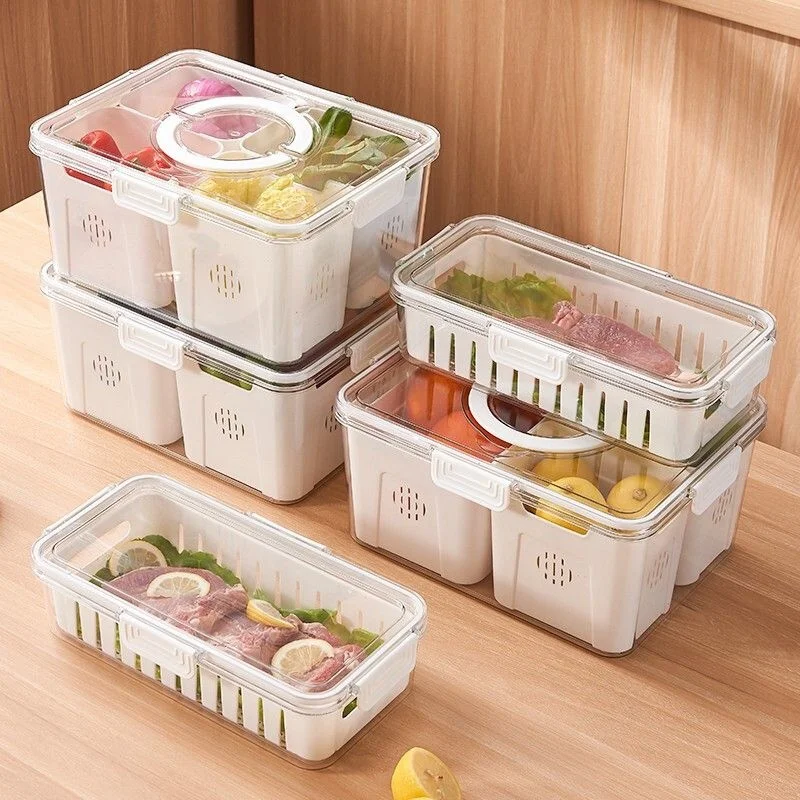 Divided Serving Tray With Lid And Handle Compartments Fruit Storage Containers Food Snack Box Refriger Kitchen Preservation Box
Divided Serving Tray With Lid And Handle Compartments Fruit Storage Containers Food Snack Box Refriger Kitchen Preservation Box