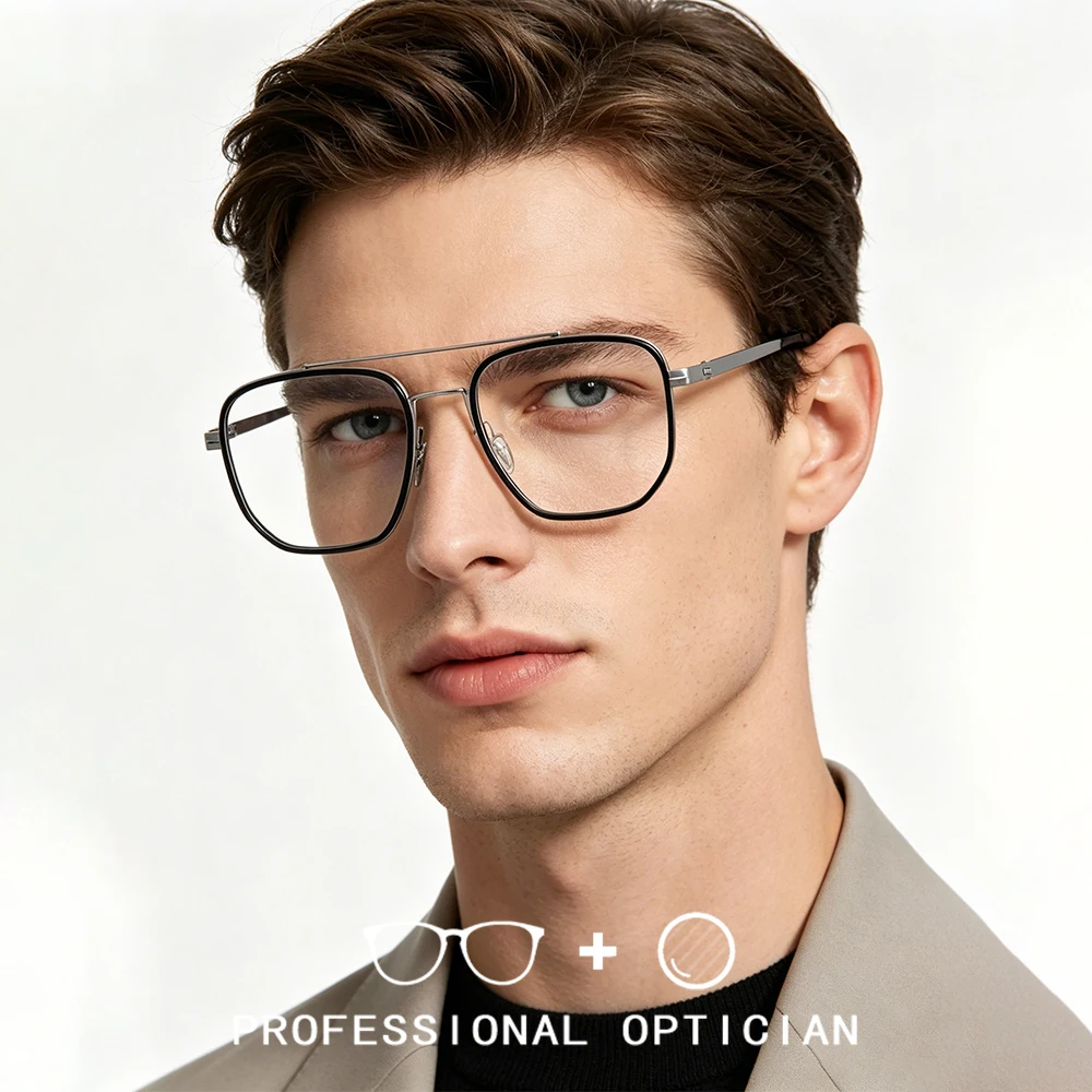 Trendy Pilot vintage Prescription Glasses Man Stylish Design Progressive Optical Eyewear Anti-Blue Light Myopia Eyeglasses
Trendy Pilot vintage Prescription Glasses Man Stylish Design Progressive Optical Eyewear Anti-Blue Light Myopia Eyeglasses