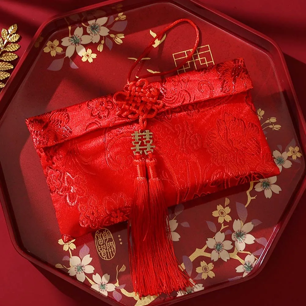 New Year Blessing Words Brocade Red Envelope Spring Festival Brocade Cloth Tassel 2025 Money Pocket Best Wishes Embroidery
New Year Blessing Words Brocade Red Envelope Spring Festival Brocade Cloth Tassel 2025 Money Pocket Best Wishes Embroidery