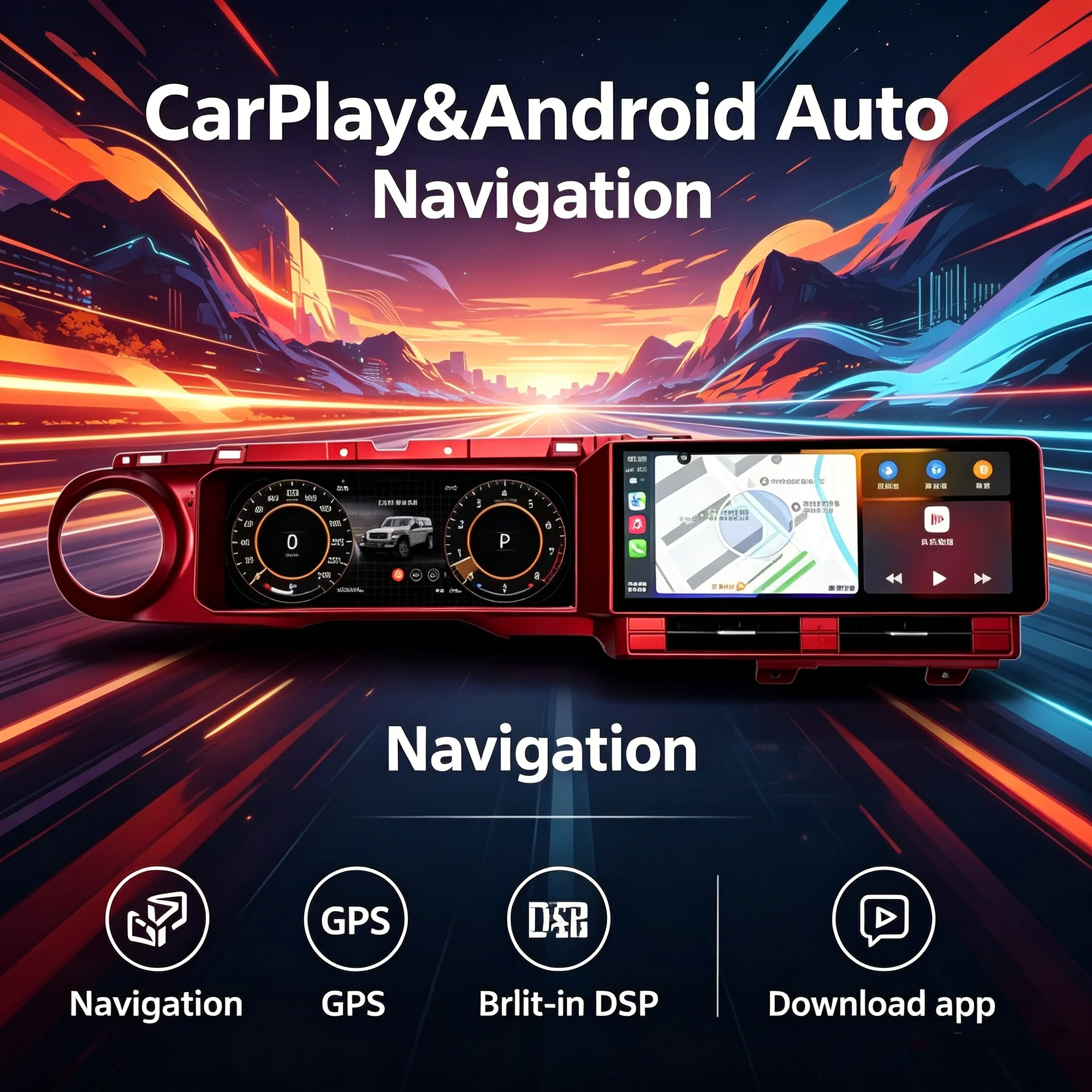 12.3+12.3" Dual Screen Android 14 Auto Car Radio Navigation For Jeep Wrangler JL 2018-2023 Digital Dashboard CarPlay HeadUnit
12.3+12.3" Dual Screen Android 14 Auto Car Radio Navigation For Jeep Wrangler JL 2018-2023 Digital Dashboard CarPlay HeadUnit