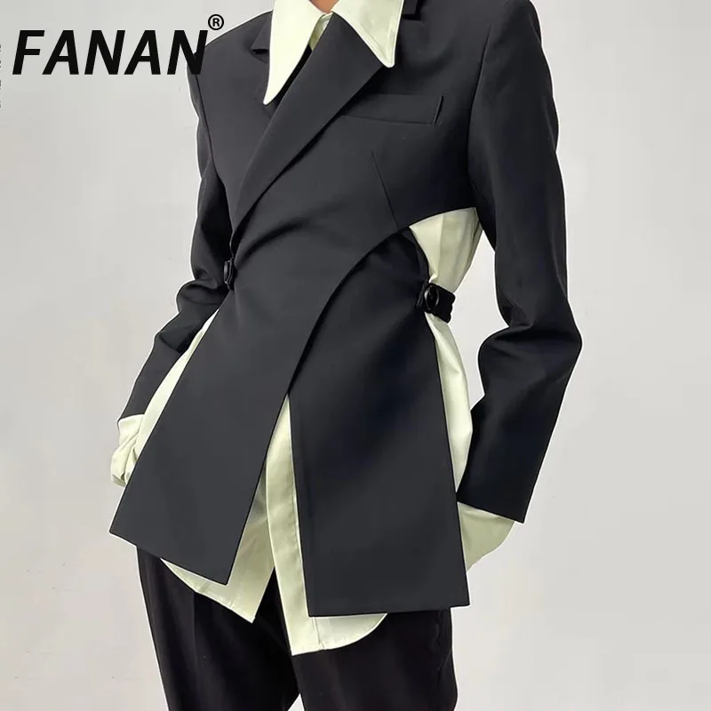FANAN Irregular Backless Design Blazer For Women Notched Long Sleeve Solid Elegant Jackets Female Clothing 2025 Spring New
FANAN Irregular Backless Design Blazer For Women Notched Long Sleeve Solid Elegant Jackets Female Clothing 2025 Spring New