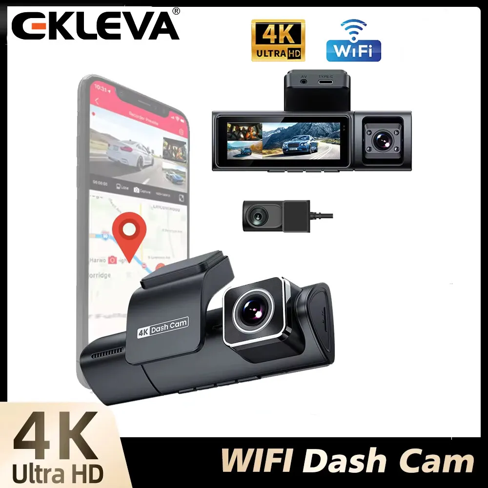 EKLEVA 3 Channel 4K Dash Cam For Cars Built in WIFI APP Car Camera 3.2Inch IPS Screen IR Night Vision Loop Recording Dashcam
EKLEVA 3 Channel 4K Dash Cam For Cars Built in WIFI APP Car Camera 3.2Inch IPS Screen IR Night Vision Loop Recording Dashcam