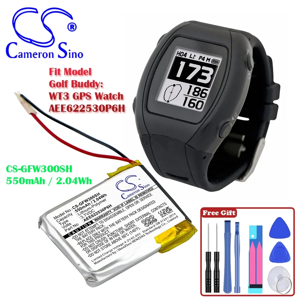 Smartwatch 550mAh / 2.04Wh Part No. Golf Buddy AEE622530P6H Fit Model Golf Buddy WT3 GPS Watch
Smartwatch 550mAh / 2.04Wh Part No. Golf Buddy AEE622530P6H Fit Model Golf Buddy WT3 GPS Watch