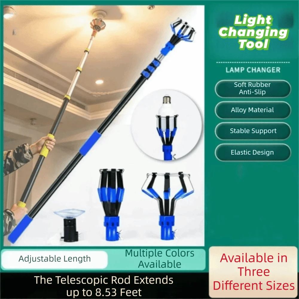 1/3Pcs Professional Light Bulb Changer Telescopic Rod Extension Pole Light Bulb Changing Tool Aluminum alloy
1/3Pcs Professional Light Bulb Changer Telescopic Rod Extension Pole Light Bulb Changing Tool Aluminum alloy