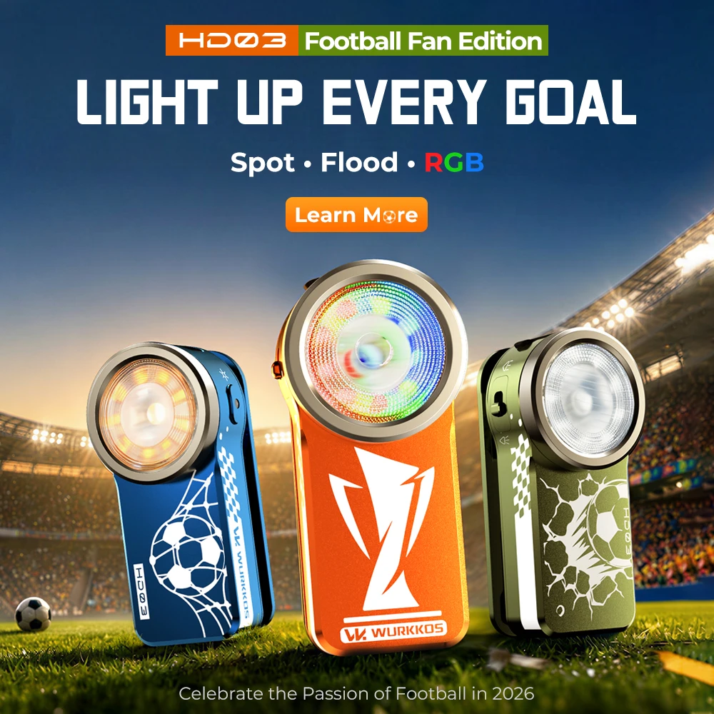 Wurkkos Limited HD03 for FIFA World Cup 680-lumen USB-C Rechargeable Pocket Flashlight Spot Flood Portable EDC RGB Flashlight
Wurkkos Limited HD03 for FIFA World Cup 680-lumen USB-C Rechargeable Pocket Flashlight Spot Flood Portable EDC RGB Flashlight