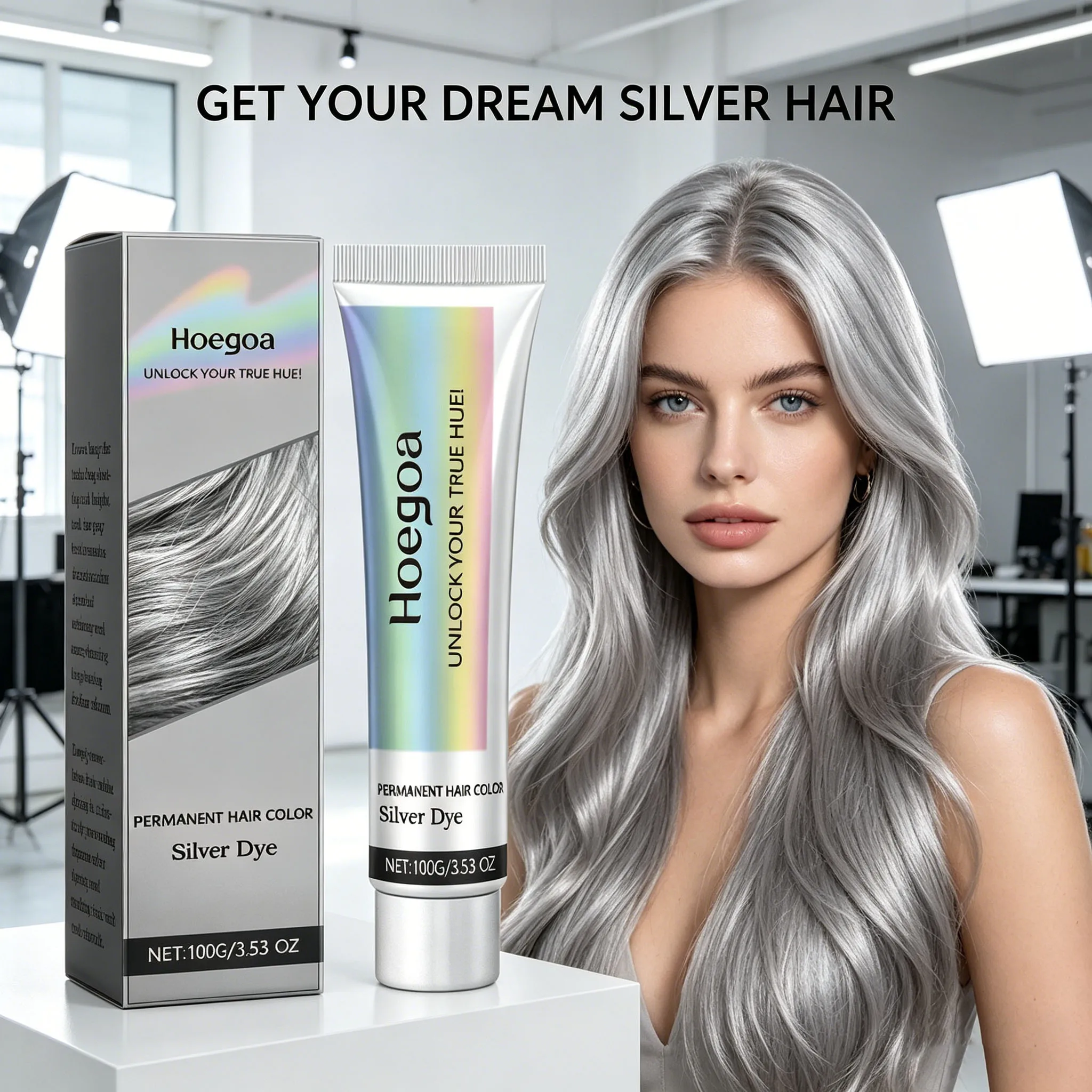 Gray Hair Dye Cream Quick Color Professional Covering HAIR Sliver Grey Smoky Style DIY Styling No Irritating Dye Hair Nourishing
Gray Hair Dye Cream Quick Color Professional Covering HAIR Sliver Grey Smoky Style DIY Styling No Irritating Dye Hair Nourishing