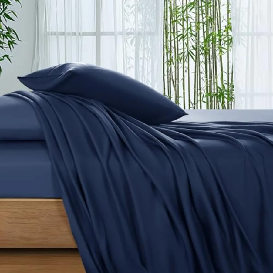 100% Viscose Derived from Bamboo_Sheets Size, Ultra Breathable and Cooling Bed Sheets for Hot Sleepers, Hotel Luxury Silky Bedd
100% Viscose Derived from Bamboo_Sheets Size, Ultra Breathable and Cooling Bed Sheets for Hot Sleepers, Hotel Luxury Silky Bedd