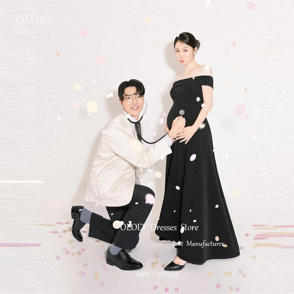 OLOEY Simple Black Mermaid Party Evening Dresses Korea Wedding Photoshoot Pregnant Women One Shoulder Maternity Prom Gowns
OLOEY Simple Black Mermaid Party Evening Dresses Korea Wedding Photoshoot Pregnant Women One Shoulder Maternity Prom Gowns