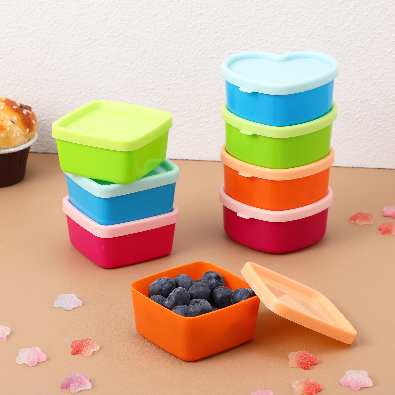 8 pcs Rainbow Color Storage Boxes Square Heart Shaped PP Material Desktop Organizer Multi-functional Safe Space Saving
8 pcs Rainbow Color Storage Boxes Square Heart Shaped PP Material Desktop Organizer Multi-functional Safe Space Saving