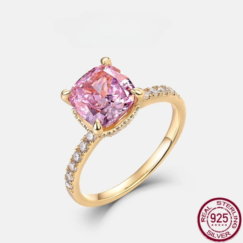New S925 pure silver inlaid high carbon diamond ring for women, delicate and cool style ring, wedding jewelry
New S925 pure silver inlaid high carbon diamond ring for women, delicate and cool style ring, wedding jewelry