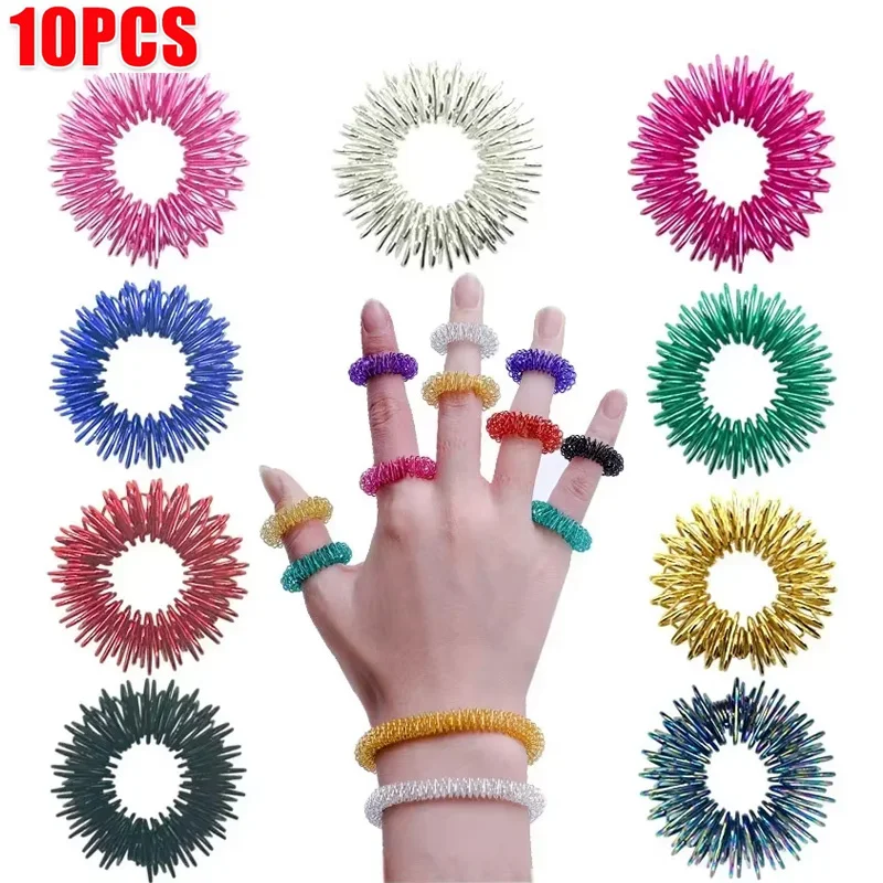 10Pcs Finger Massage Ring Acupuncture Acupressure Health Care Body Fatigue Pain Stress Relief Help Sleep Tools Chinese Medicine
10Pcs Finger Massage Ring Acupuncture Acupressure Health Care Body Fatigue Pain Stress Relief Help Sleep Tools Chinese Medicine