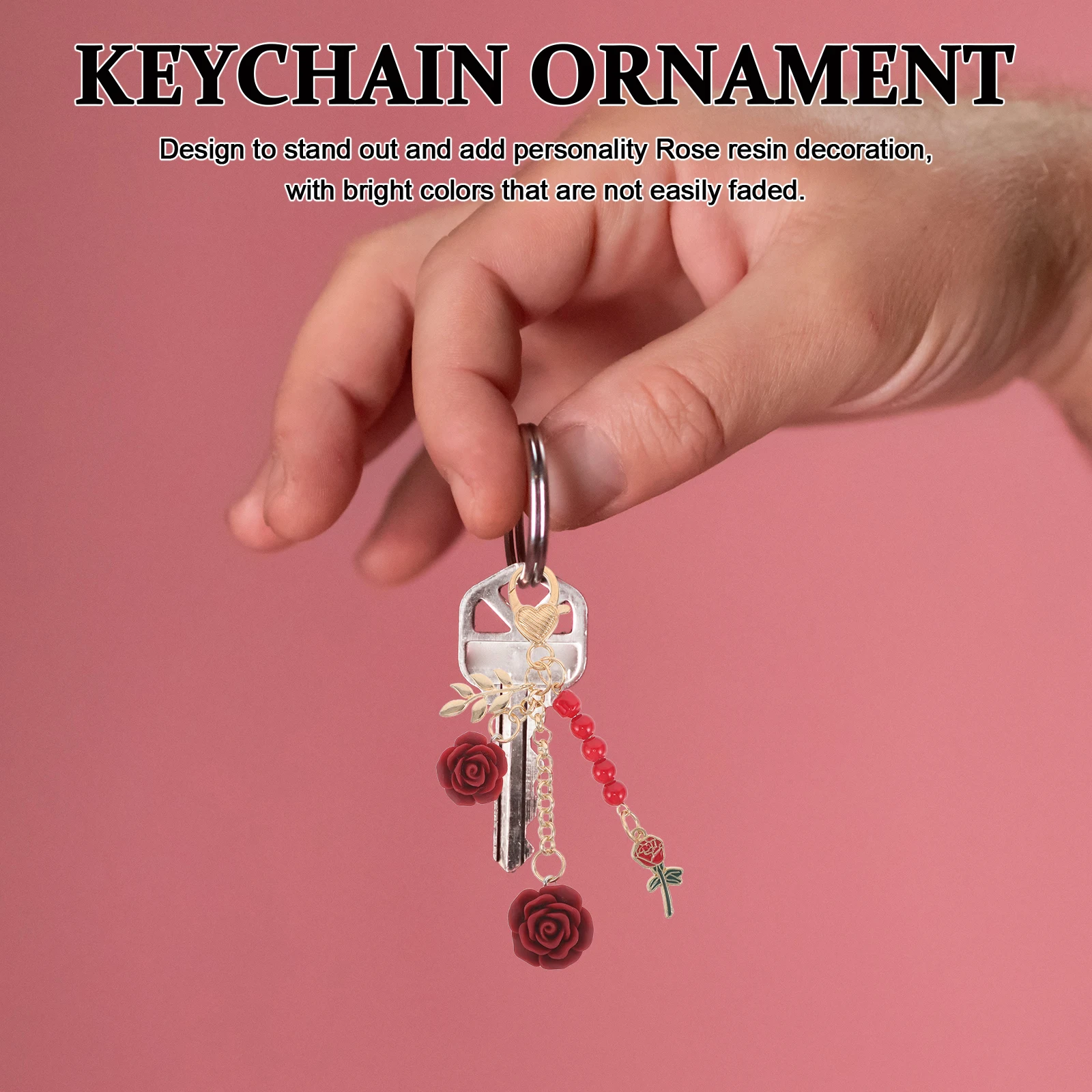 4Pcs Rose Flower Decorative Keychain Pendant Floral Keyring Charm for Handbags Car Keys Backpacks Women
4Pcs Rose Flower Decorative Keychain Pendant Floral Keyring Charm for Handbags Car Keys Backpacks Women