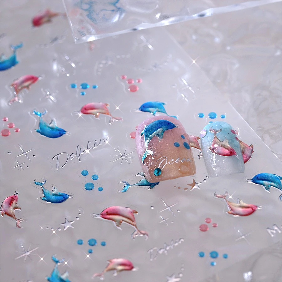 Blue Pink Dolphin Water Bubbles Star Fish Goldfish Ocean Adhesive Nail Art Decorations Stickers Brocaded Carp Manicure Decals
Blue Pink Dolphin Water Bubbles Star Fish Goldfish Ocean Adhesive Nail Art Decorations Stickers Brocaded Carp Manicure Decals