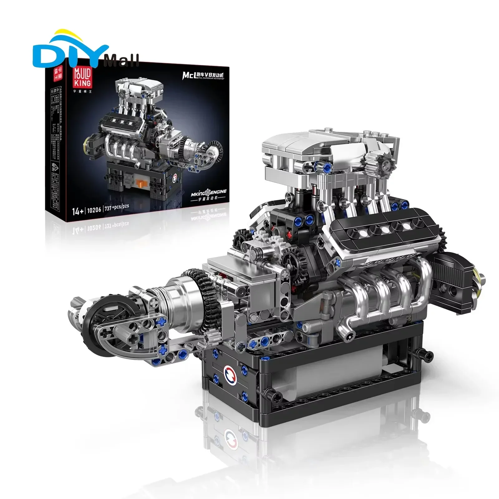 MOULD KING 10206 MCL Sport Car V8 Engine Building Blocks Model 737PCS Motorized Simulation ABS Plastic
MOULD KING 10206 MCL Sport Car V8 Engine Building Blocks Model 737PCS Motorized Simulation ABS Plastic