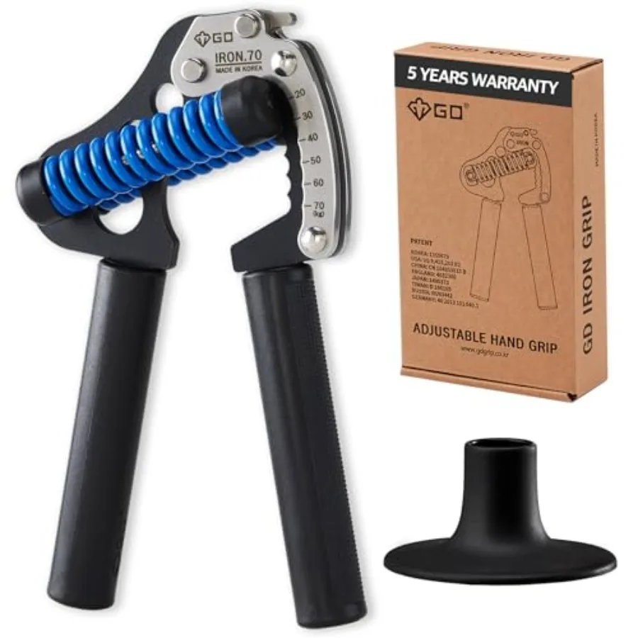 GD IRON GRIP 70 Hand Grip Strengthener Adjustable Hand Grip Wrist and Forearm Strength Trainer Steel Black
GD IRON GRIP 70 Hand Grip Strengthener Adjustable Hand Grip Wrist and Forearm Strength Trainer Steel Black