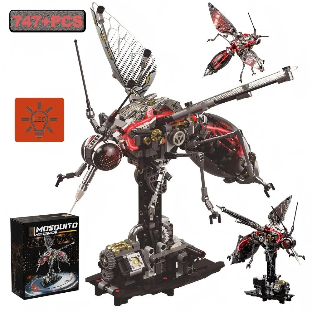 Creative STEM Educational Mechanical Mosquito Flight Animal Electric Toy Building Blocks Model MOC Technical Bricks for Kid Gift
Creative STEM Educational Mechanical Mosquito Flight Animal Electric Toy Building Blocks Model MOC Technical Bricks for Kid Gift