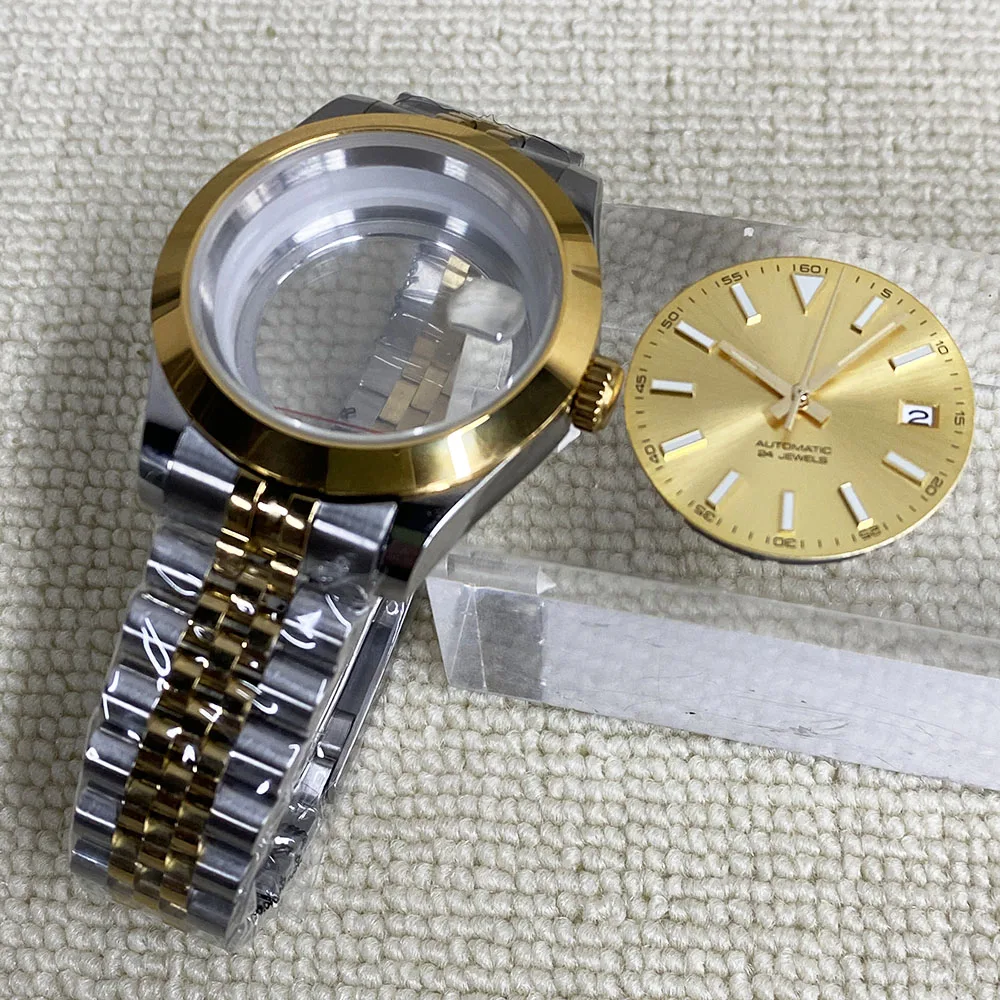41MM Stainless Steel Automatic Mechanical Watch Case Men's European And American Business Leisure Luxury Gold Dial
41MM Stainless Steel Automatic Mechanical Watch Case Men's European And American Business Leisure Luxury Gold Dial