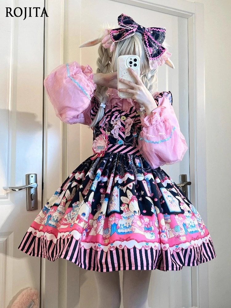 2026 Sweet Teen Dress Japanese Lolita JSK Suspender Dress 2025 Summer New Square Neck Sleeveless Frilly Dress for Women
2026 Sweet Teen Dress Japanese Lolita JSK Suspender Dress 2025 Summer New Square Neck Sleeveless Frilly Dress for Women