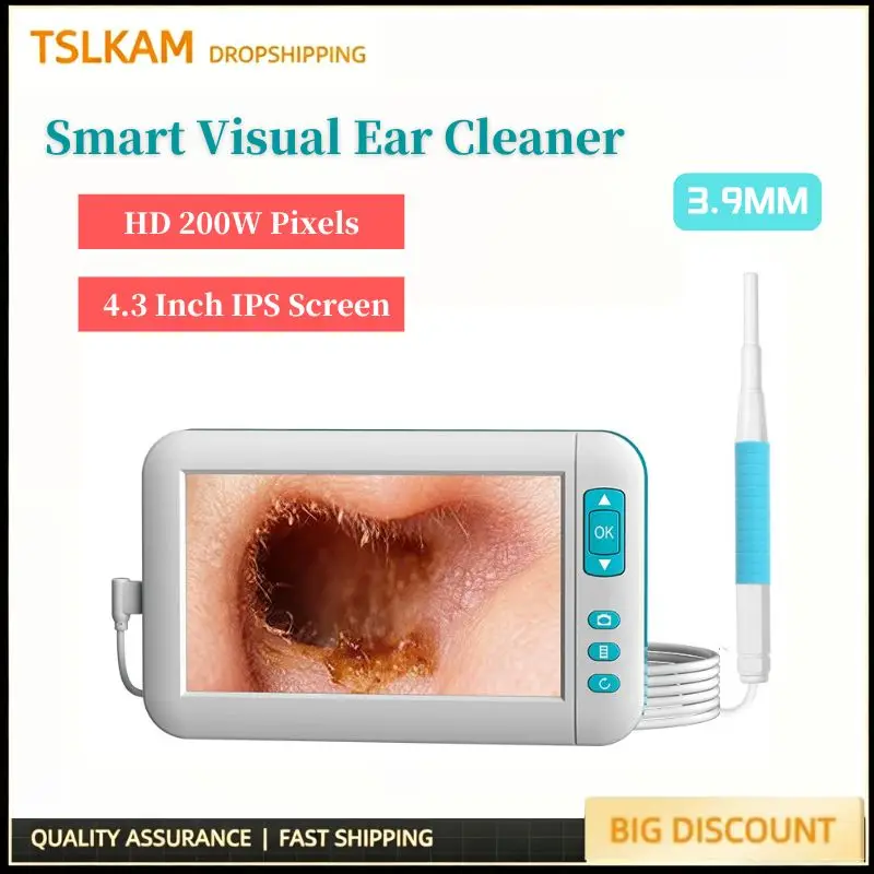 Digital Otoscope with Screen 1080P HD 3.9mm Ear Camera with 6 LED Lights Ear Wax Removal Tool For Child Adults
Digital Otoscope with Screen 1080P HD 3.9mm Ear Camera with 6 LED Lights Ear Wax Removal Tool For Child Adults