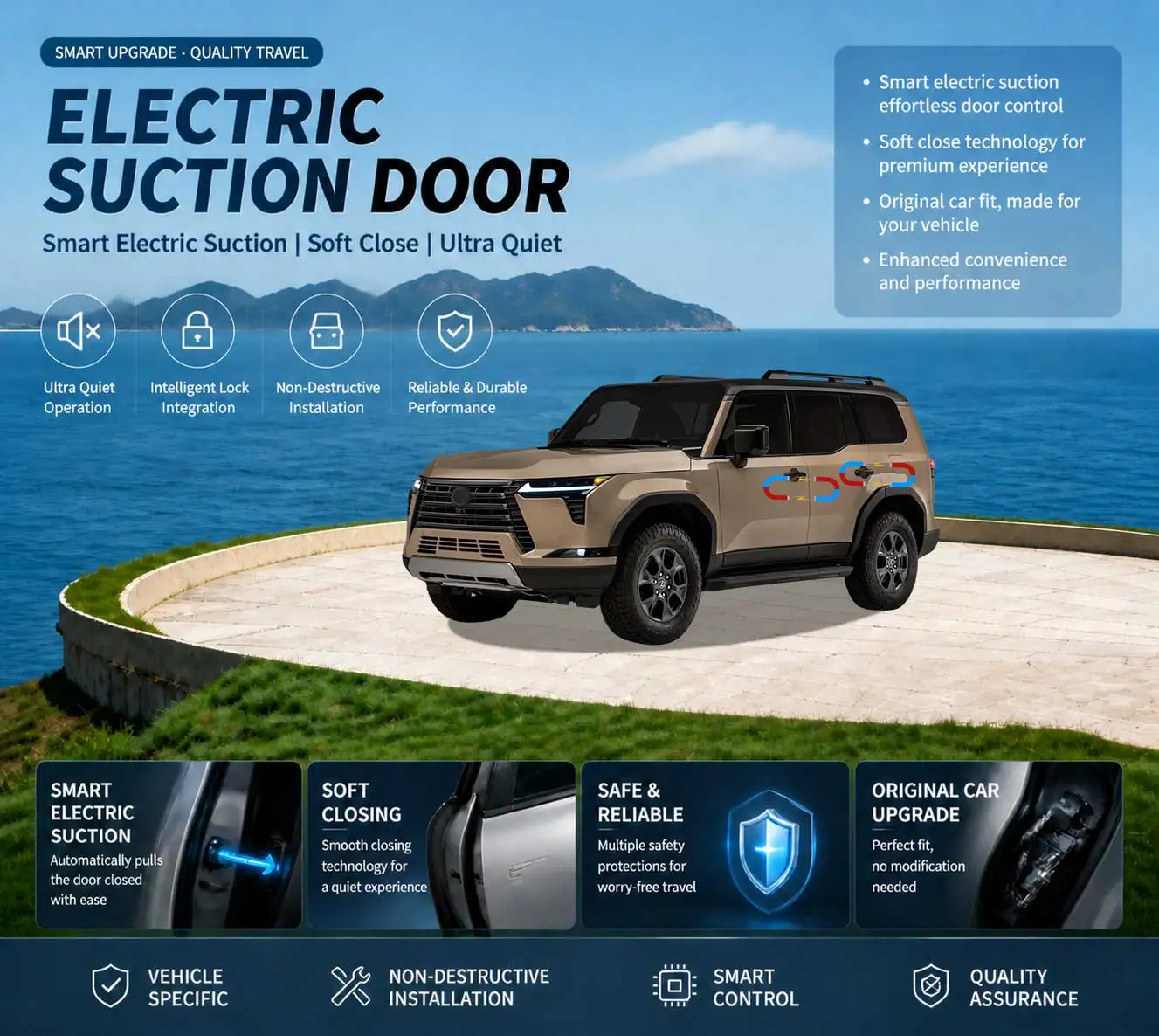 Car Specific Car Modification Auto Suction Soft Close Door Modification Parts & Accessories For Lexus GX 550 J250 2023-present
Car Specific Car Modification Auto Suction Soft Close Door Modification Parts & Accessories For Lexus GX 550 J250 2023-present