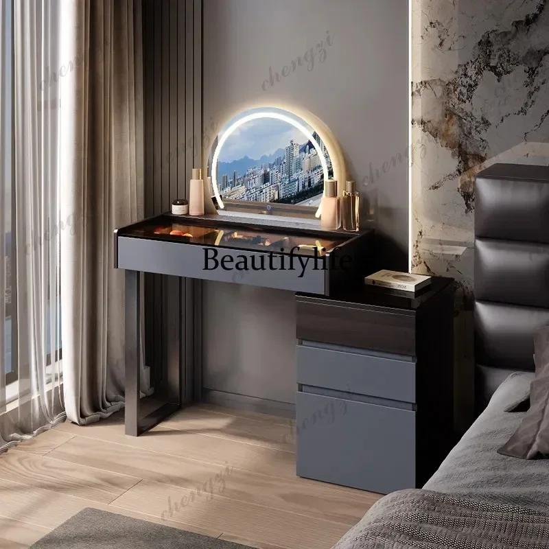 M138 Sturdy Makeup Table Glass Top Minimalist Storage Bedroom Dressing Table Drawers Black Coiffeuse Chambre Furniture Home
M138 Sturdy Makeup Table Glass Top Minimalist Storage Bedroom Dressing Table Drawers Black Coiffeuse Chambre Furniture Home