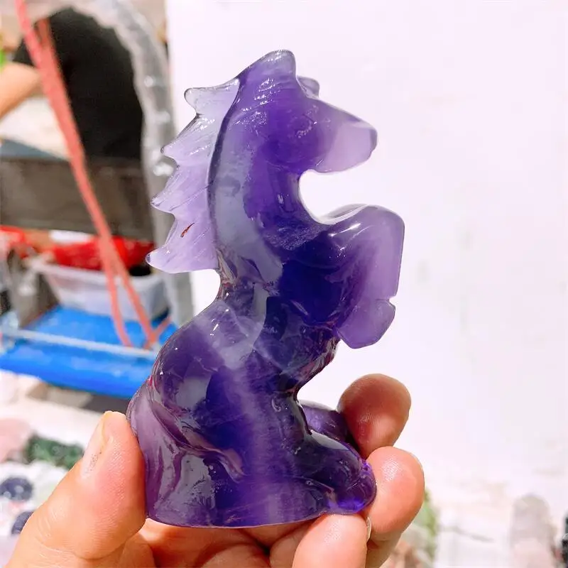 Natural Purple Fluorite Horse Carving Animal Landscaping Healing Christmas Home Office Decoration Gift 1pcs
Natural Purple Fluorite Horse Carving Animal Landscaping Healing Christmas Home Office Decoration Gift 1pcs