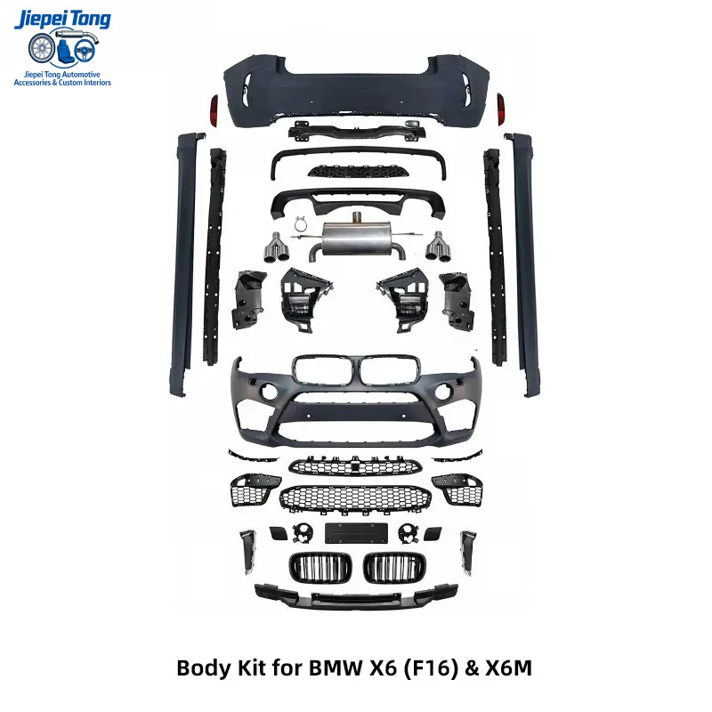 Body Kit for X6 F16 Upgraded MX6 and Bumpers, Wheel Arches, Side Skirts, Tail Throats, 2014-2019 Front Rear
Body Kit for X6 F16 Upgraded MX6 and Bumpers, Wheel Arches, Side Skirts, Tail Throats, 2014-2019 Front Rear