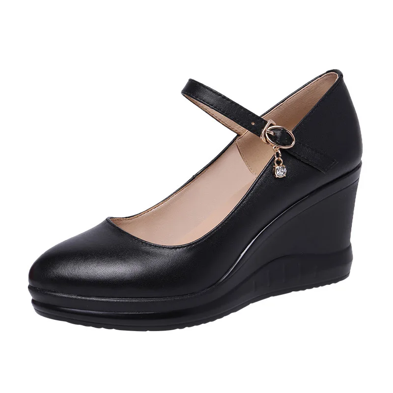 2025 Spring Autumn Women Wedges High Heel Red Black White Shoes Thick Platform Pumps Soft Leather Vintage Casual Shoes N0003
2025 Spring Autumn Women Wedges High Heel Red Black White Shoes Thick Platform Pumps Soft Leather Vintage Casual Shoes N0003