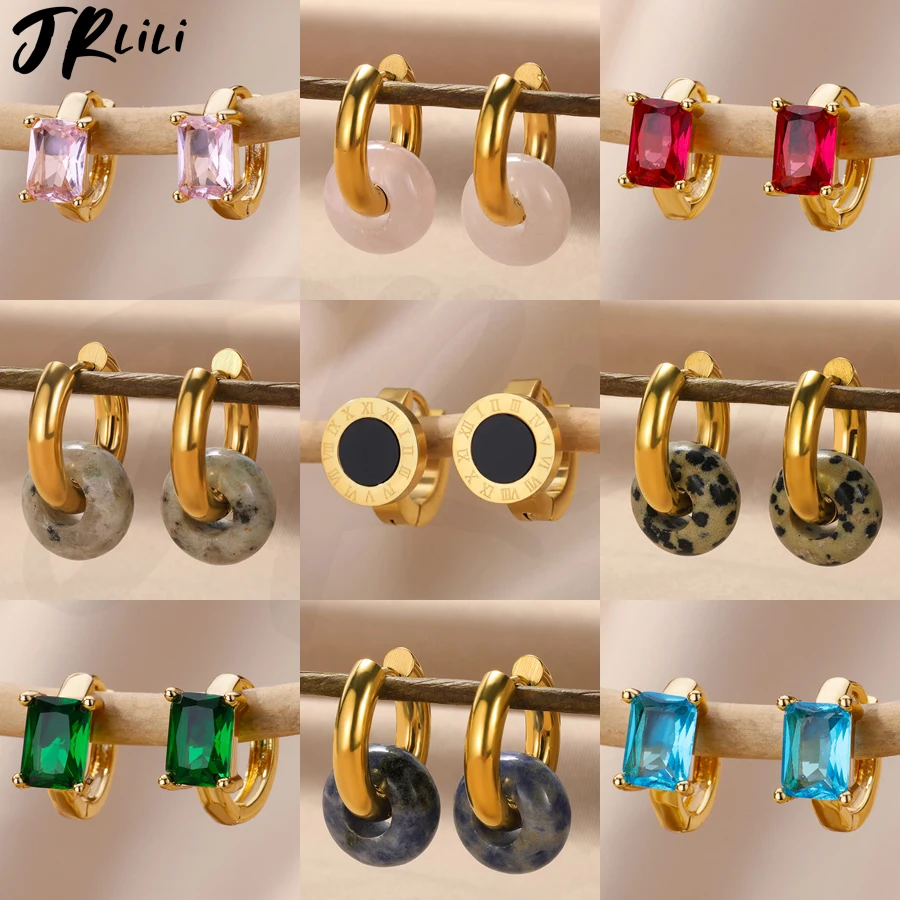 Roman Number Clock Hoop Earrings For Women Stainless Steel Gold Color Charm Buckle Earring Cuff Christmas Jewelry
Roman Number Clock Hoop Earrings For Women Stainless Steel Gold Color Charm Buckle Earring Cuff Christmas Jewelry