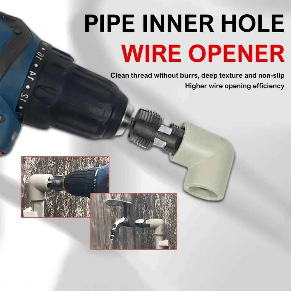 Plastic PVC Pipe Threader Kit Plumbing Punching Internal Thread Opener Durable Versatile Electric Hole Opener Hand Tool
Plastic PVC Pipe Threader Kit Plumbing Punching Internal Thread Opener Durable Versatile Electric Hole Opener Hand Tool